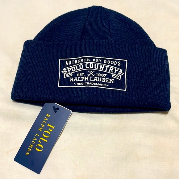 Polo by Ralph Lauren Polo Navy Country Beanie. - Picture 1 of 3